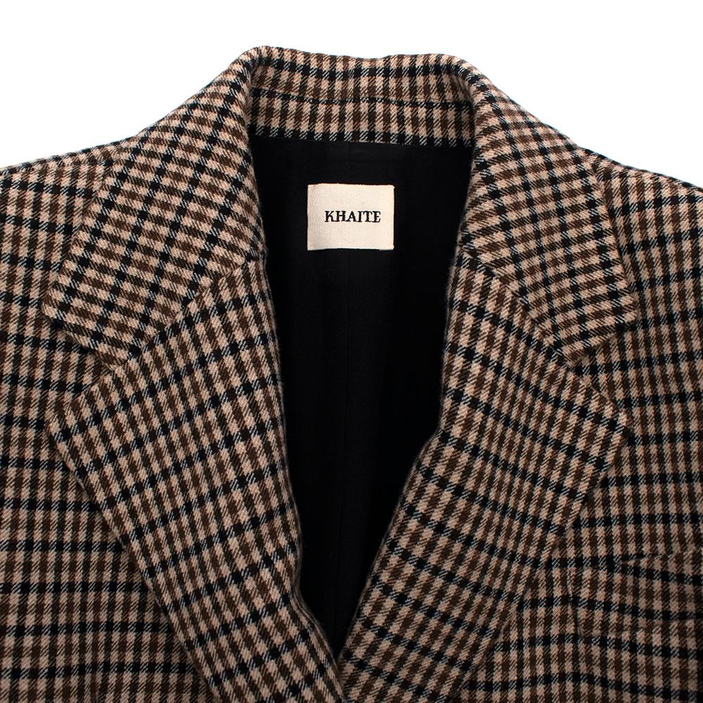 Khaite Oversized checked wool-blend blazer 2 2