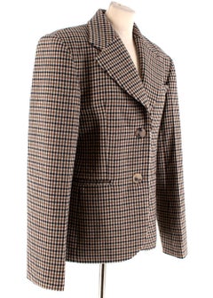 Khaite Oversized checked wool-blend blazer 2