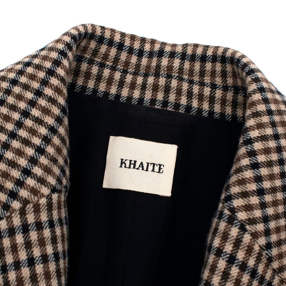 Khaite Oversized checked wool-blend blazer 2 1