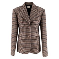 Khaite Oversized checked wool-blend blazer 2