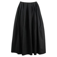 Khaite Pleated Cotton Midi Skirt Us 4 Uk 8