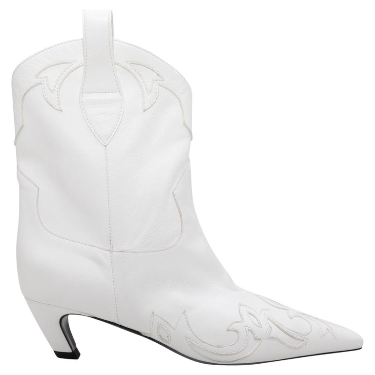 Khaite White Leather Western Boots For Sale at 1stDibs | khaite western ...