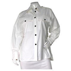 Khaite White Missa Cotton Oversized Button-Up Shirt