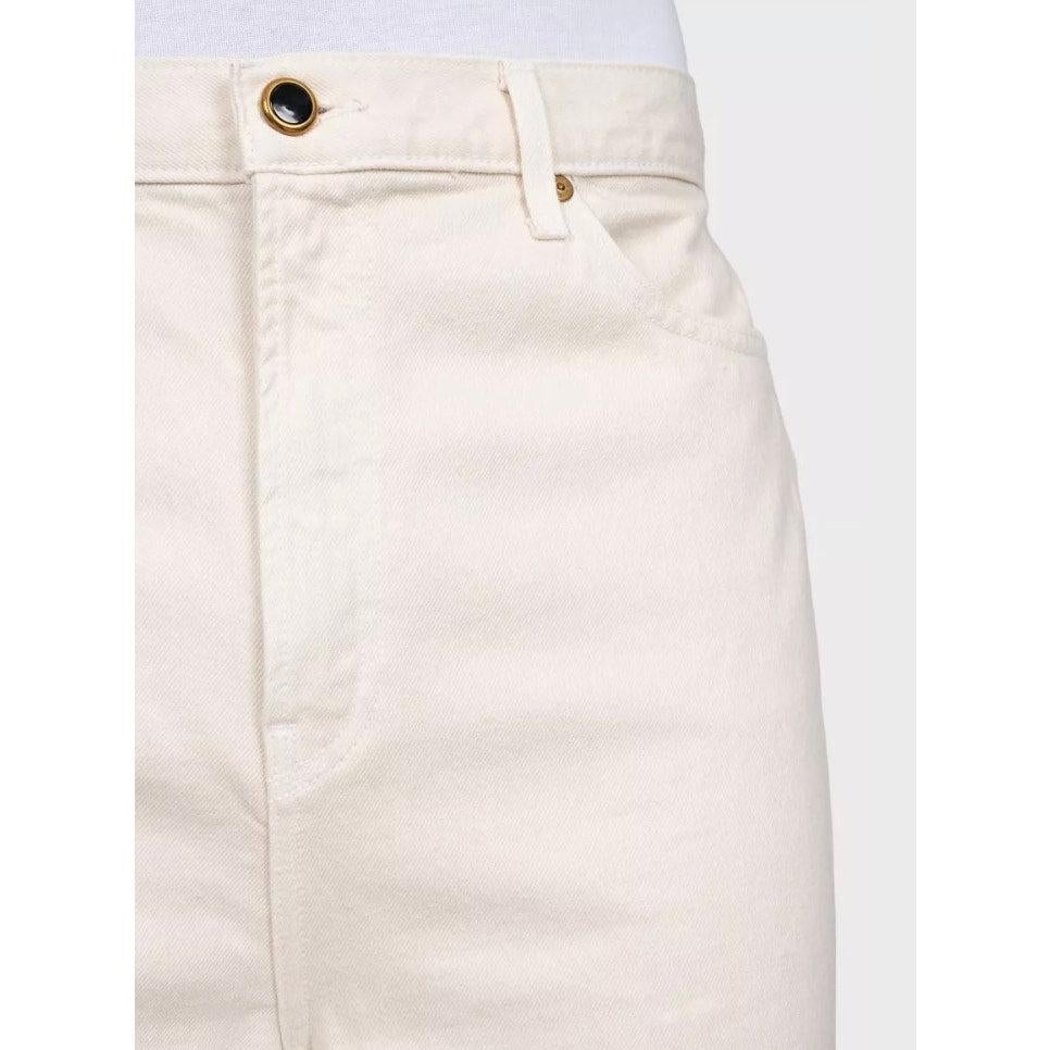 Jeans Khaite bianchi a gamba larga a vita media - Taglia 29 In condizioni ottime in vendita a Krakow, PL