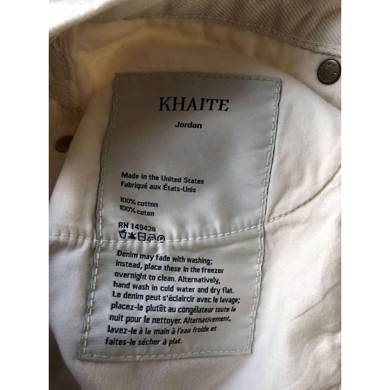 Donna Jeans Khaite bianchi a gamba larga a vita media - Taglia 29 in vendita