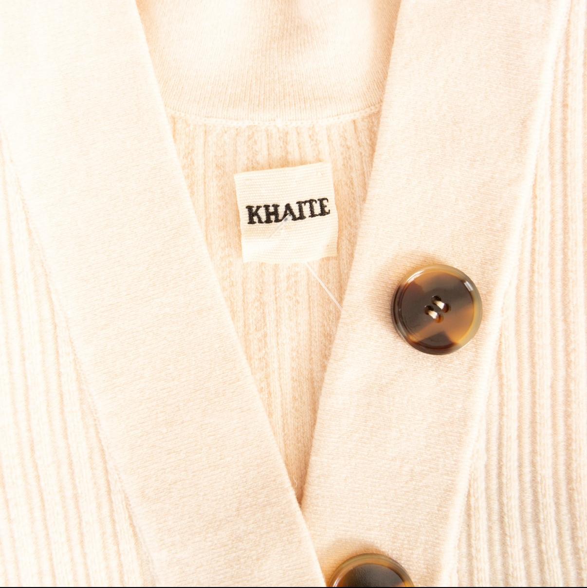 Khaite Woll Blend Knit Button Down Bodysuit For Sale 1