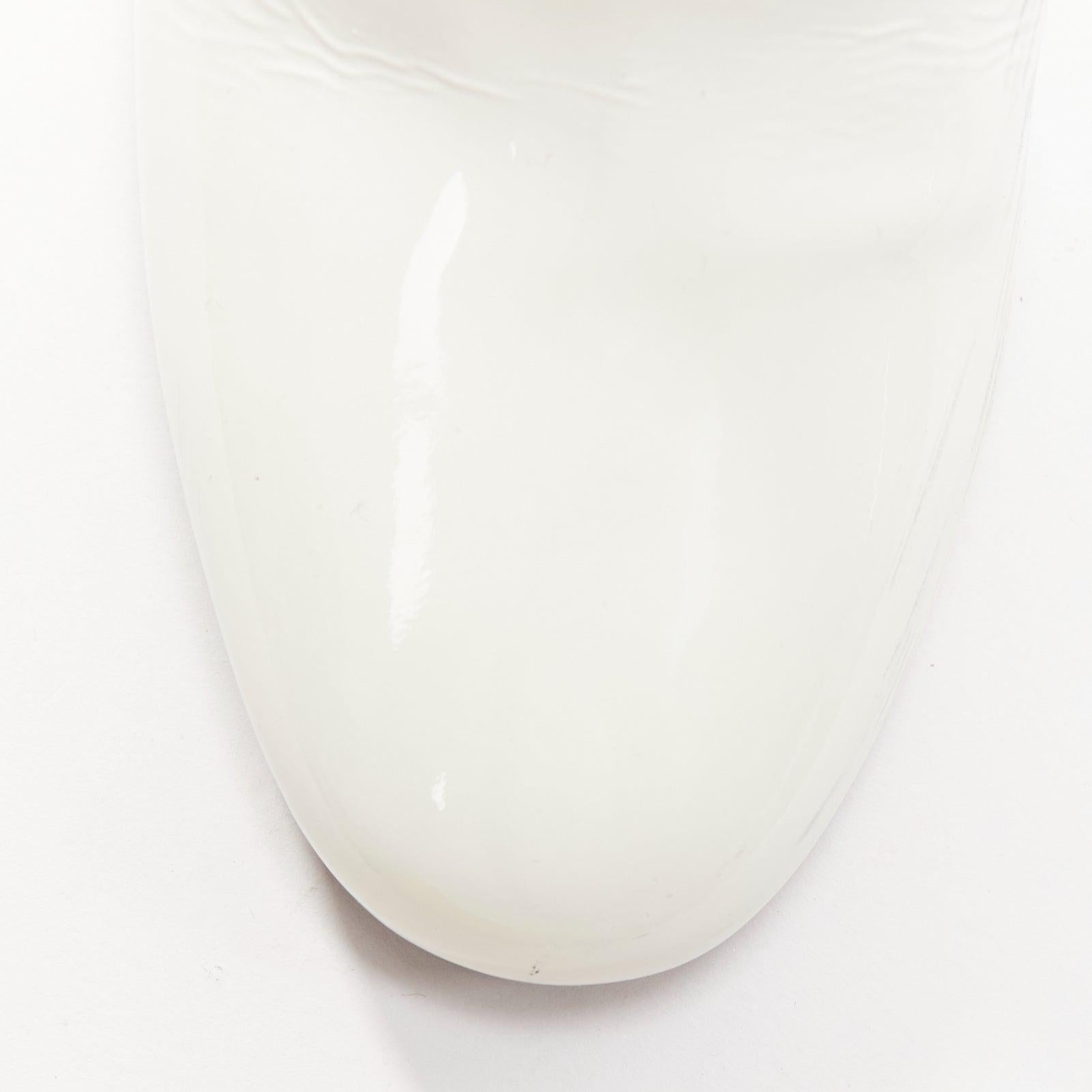 KHAITE Wythe 65 white patent leather chunky heel gogo boots EU37 For Sale 1