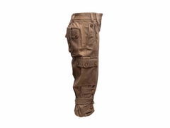Khaki Dolce & Gabbana Cargo Capri Pants Size IT 42