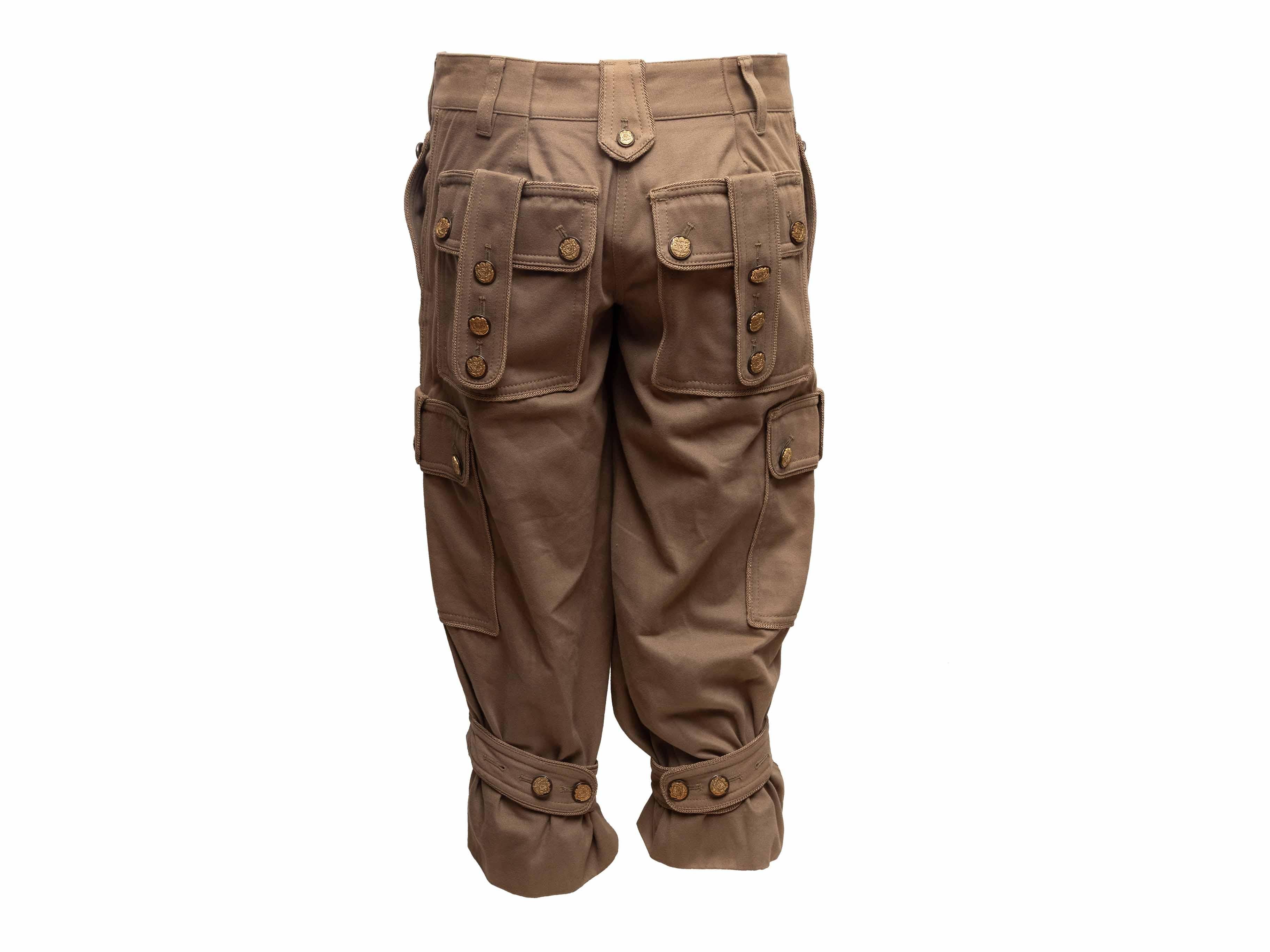 Khaki Dolce & Gabbana Cargo Capri-Hose Größe IT 42 (Braun) im Angebot