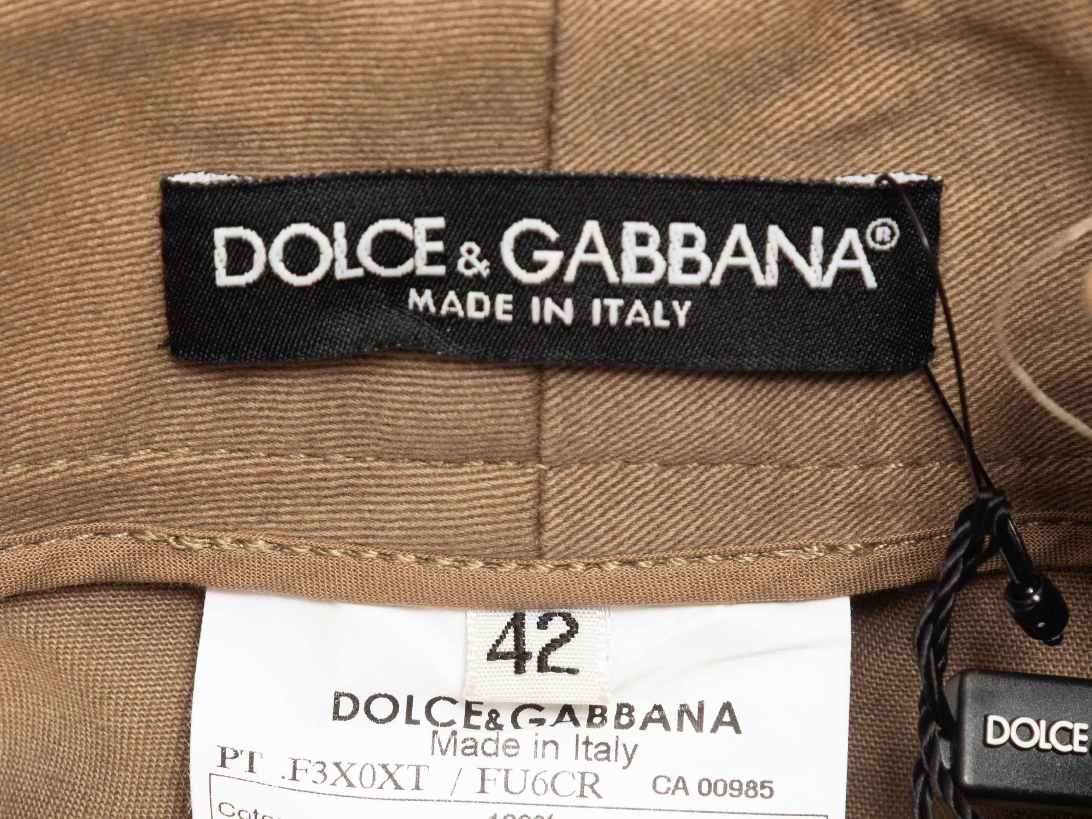 Khaki Dolce & Gabbana Cargo Capri-Hose Größe IT 42 Damen im Angebot