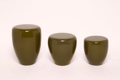Khaki DOT S Side Table, by Reda Amalou Design, Glossy Lacquer