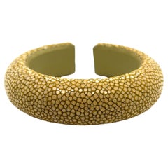 Khaki Galuchat Cuff Bracelet