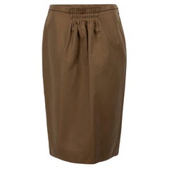 Khaki Knee Length Skirt Size L