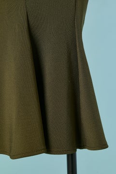 Khaki rayon mermaid skirt ALEXANDRE VAUTHIER