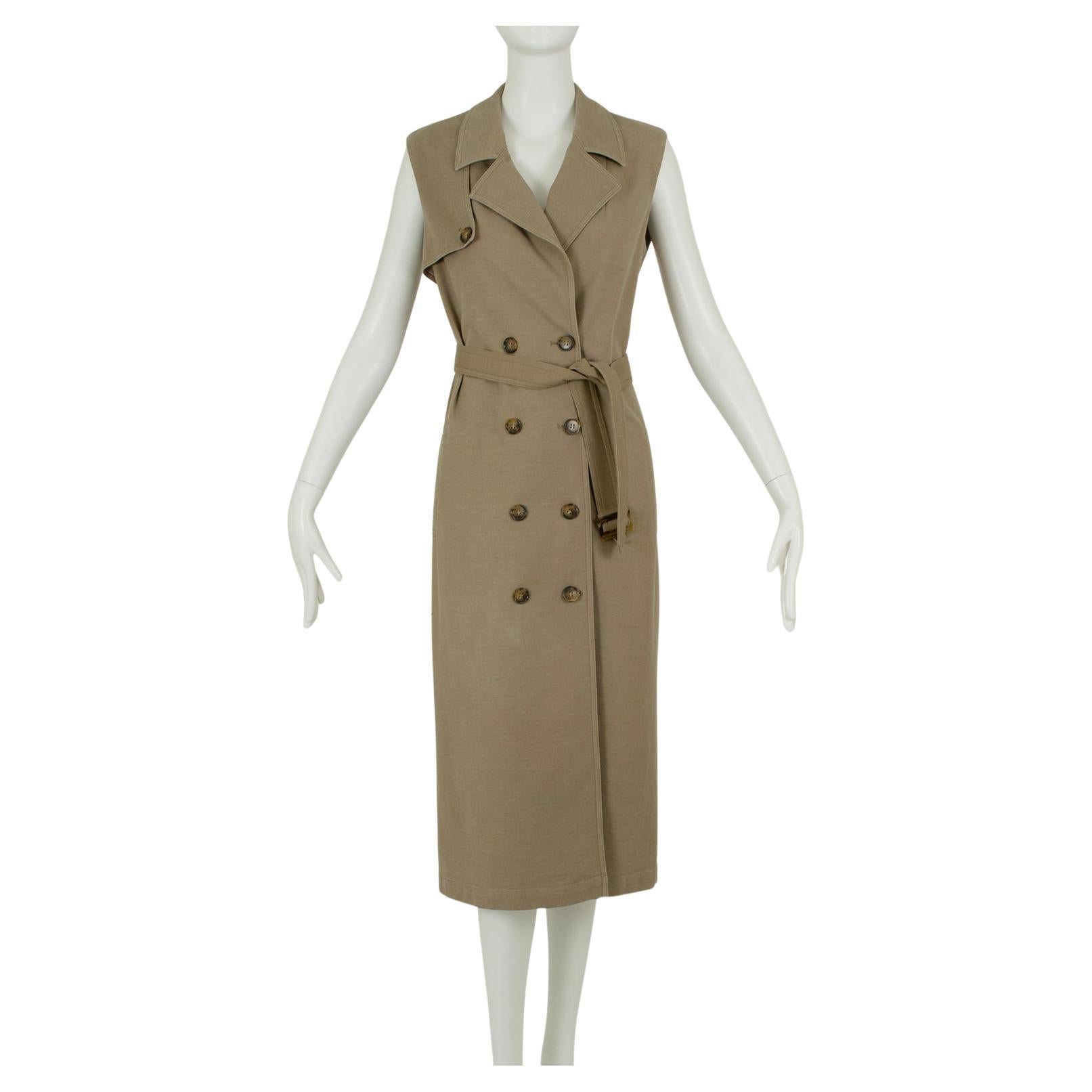 Vestito trench Safari senza maniche a doppio petto - S, 2022
