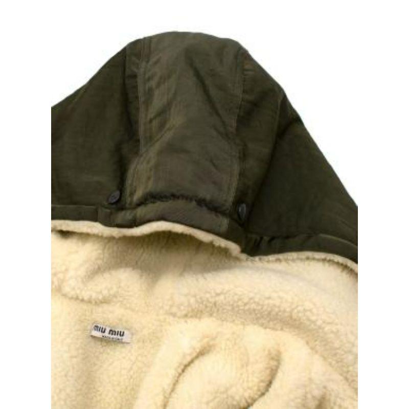 Khaki Sleeveless Jacket With Teddy Lining For Sale 2