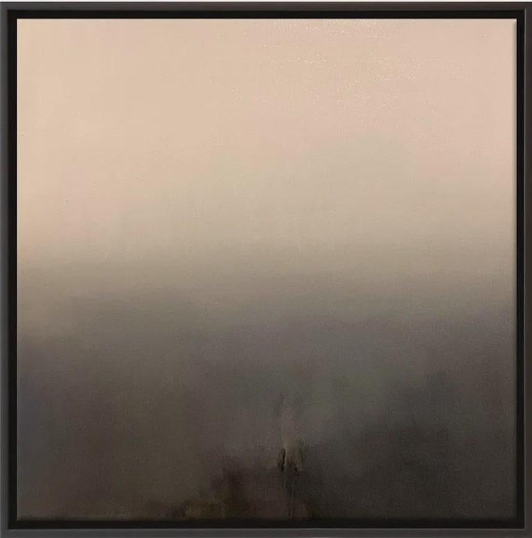 Abstract Painting di Khalid Alkaaby - Pittura ad olio astratta, "Carezza