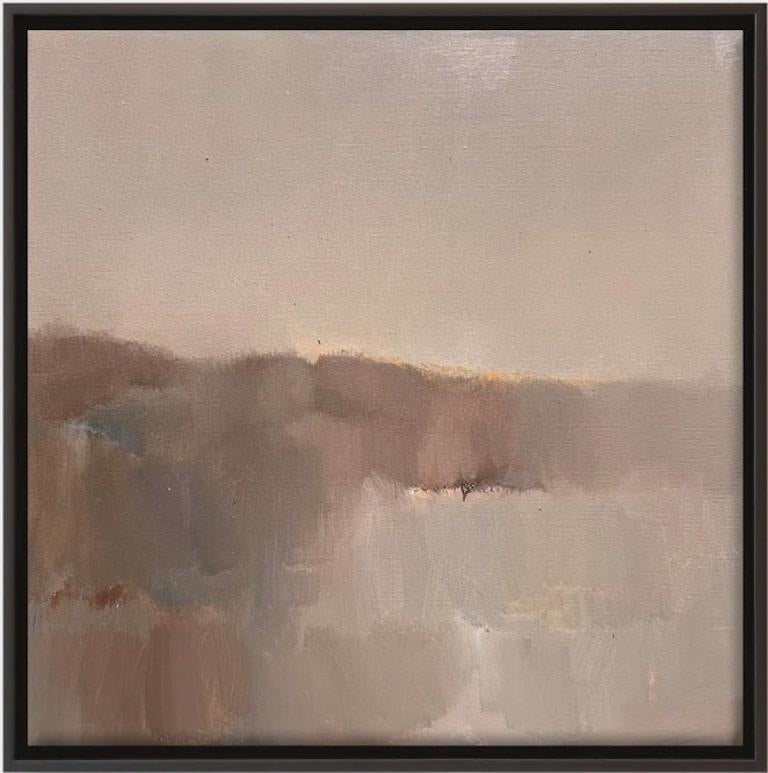 Abstract Painting di Khalid Alkaaby - Pittura ad olio astratta, "Sogno nebbioso