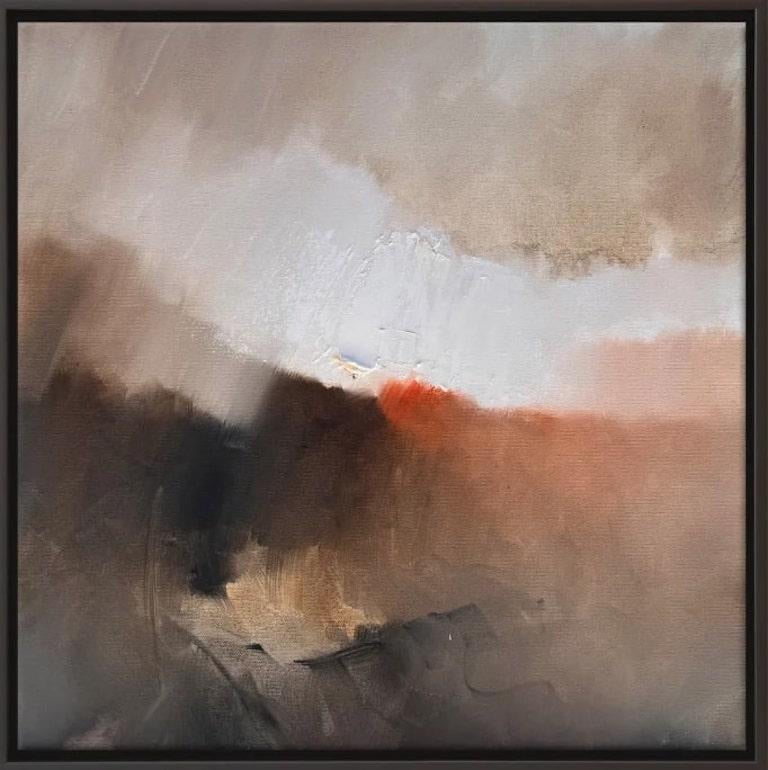 Abstract Oil Painting, "Orange Colored Sky"