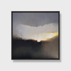 "Sunrise" Abstract Oil Painting on Canvas, Framed, 2010s, Textured