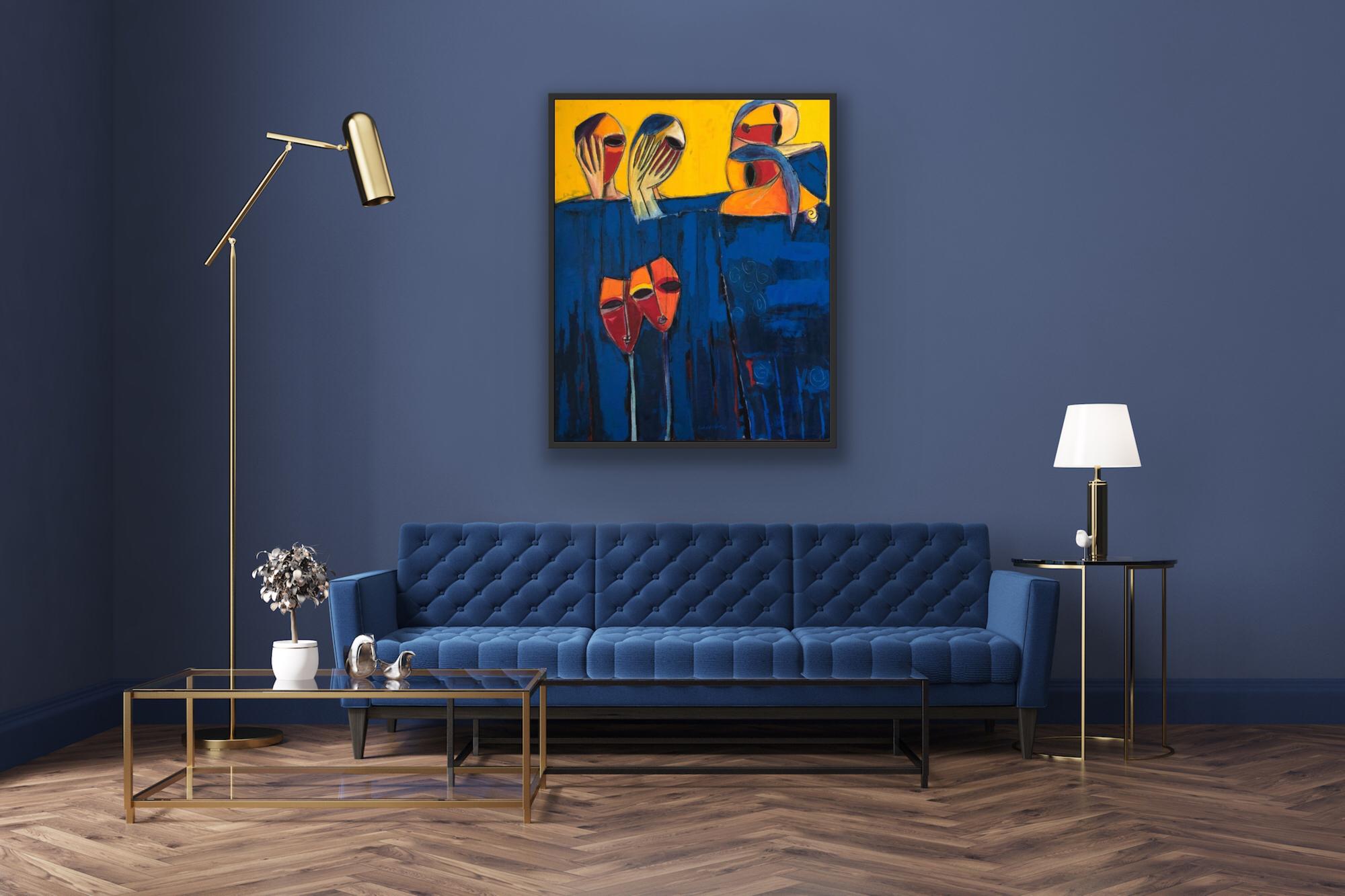 Bunte Contemporary Figurative Malerei 