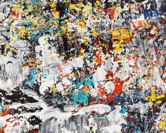 'The Gossamer Veil' - colorful abstract painting, layered, impasto, texture