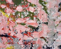 'The Whitsundays' - colorful abstract painting, layered, impasto, red