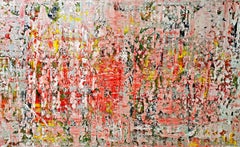 'The Whitsundays' - colorful abstract painting, layered, impasto, red