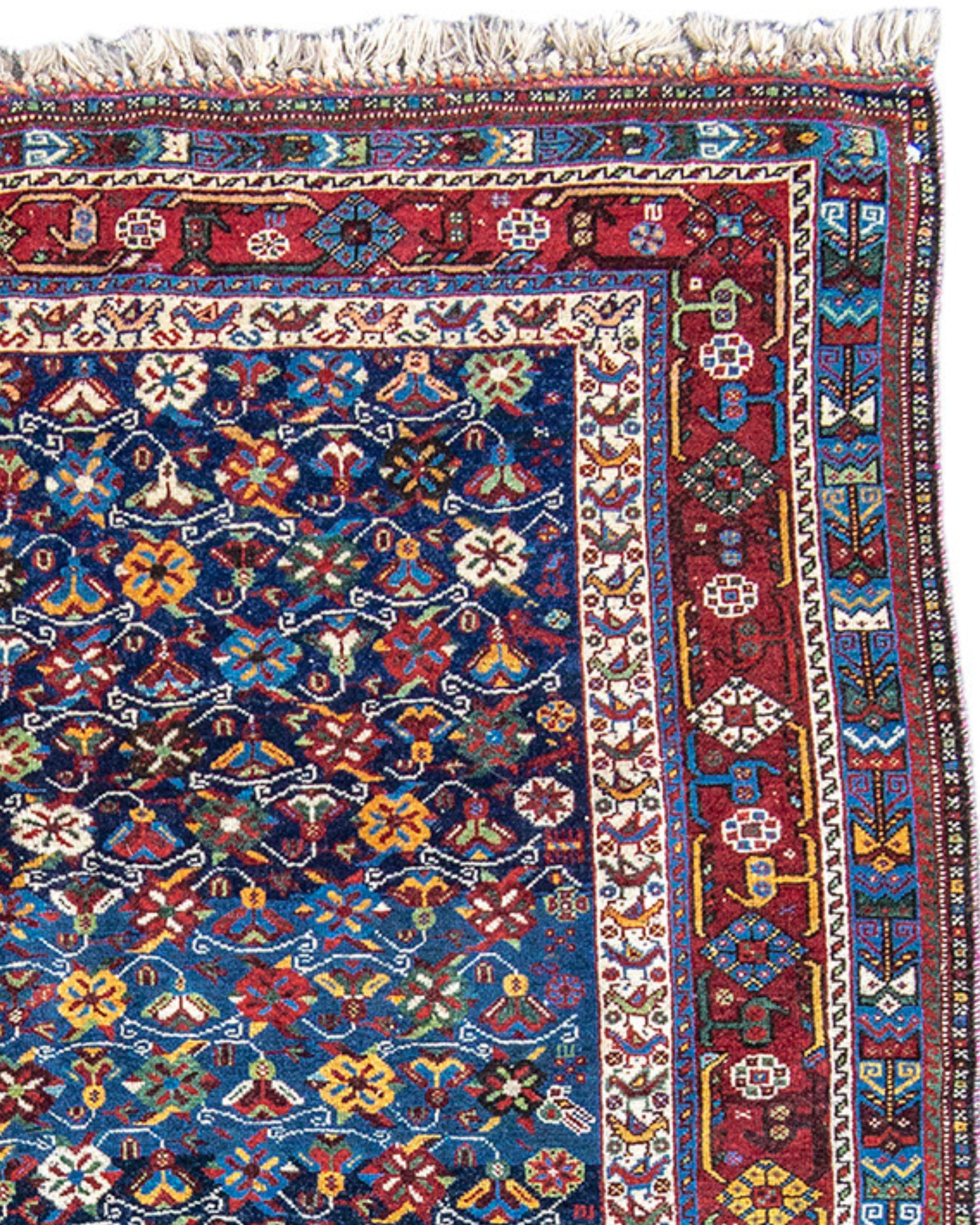 Hand-Knotted Khamseh Rug, 4th Quarter 19th Century For Sale