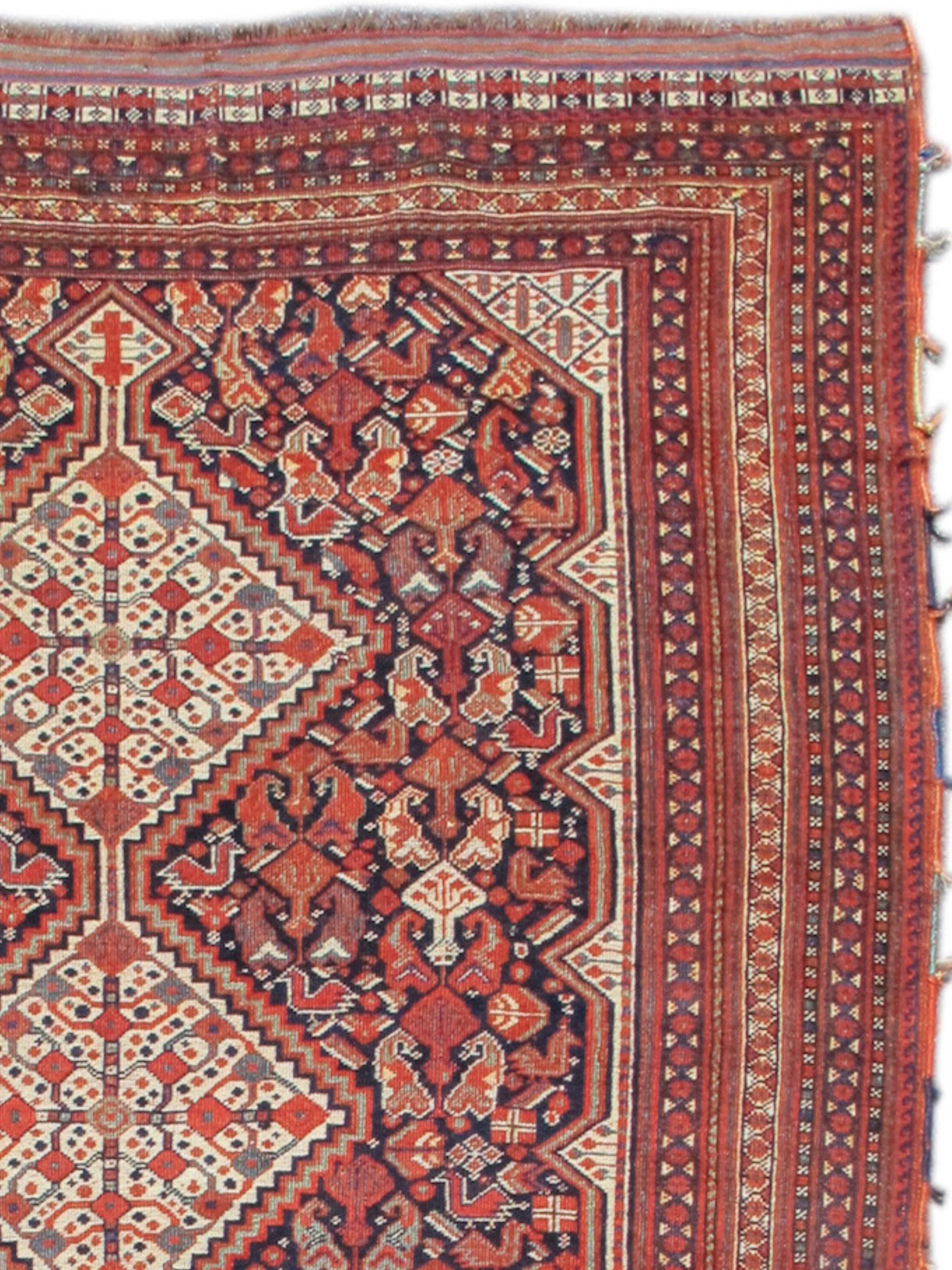 Alfombra Khamseh, finales del siglo XIX Persa en venta