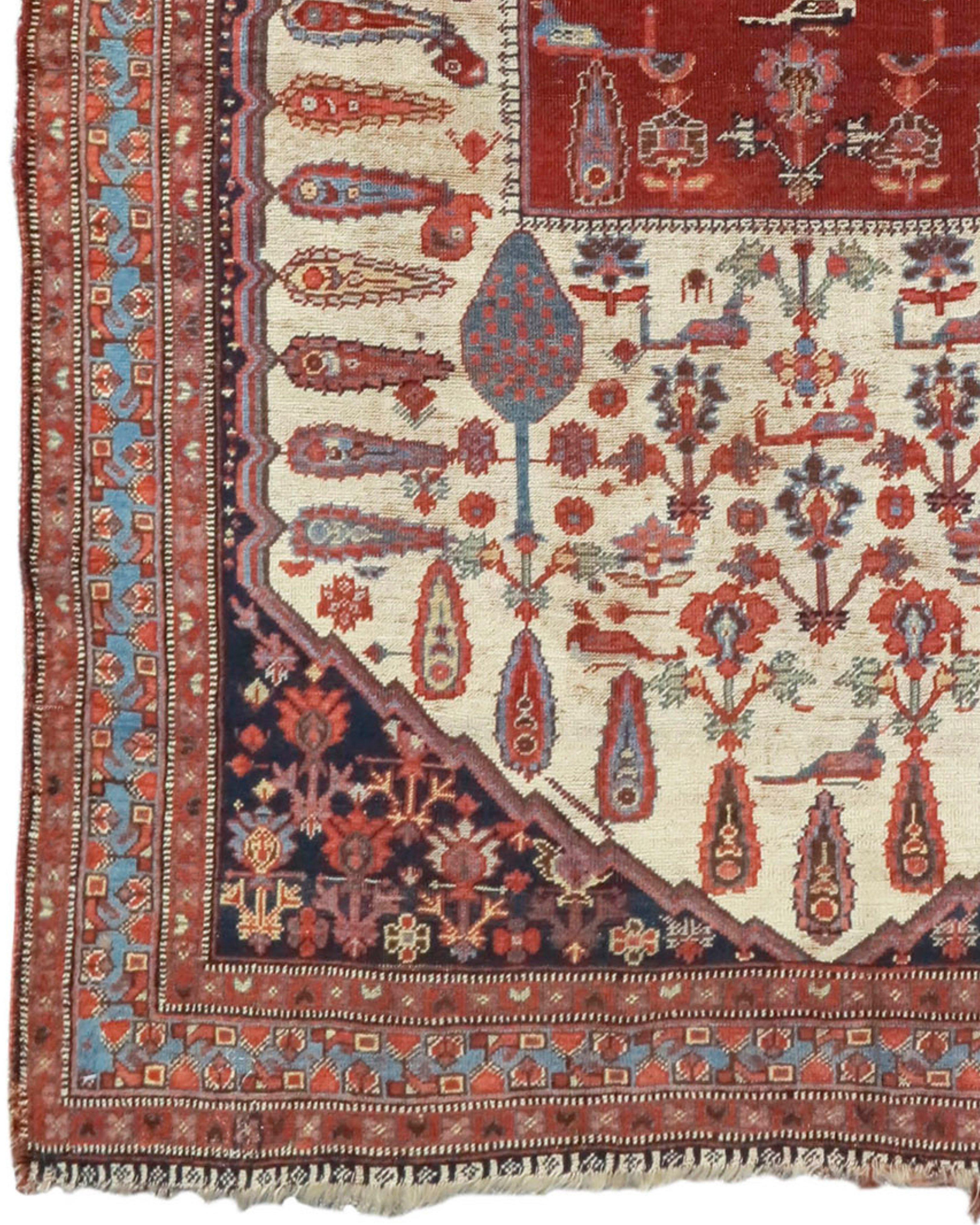 Antique Persian Khamseh Rug, Mid-19th Century

Additional Information:
Dimensions: 4'0