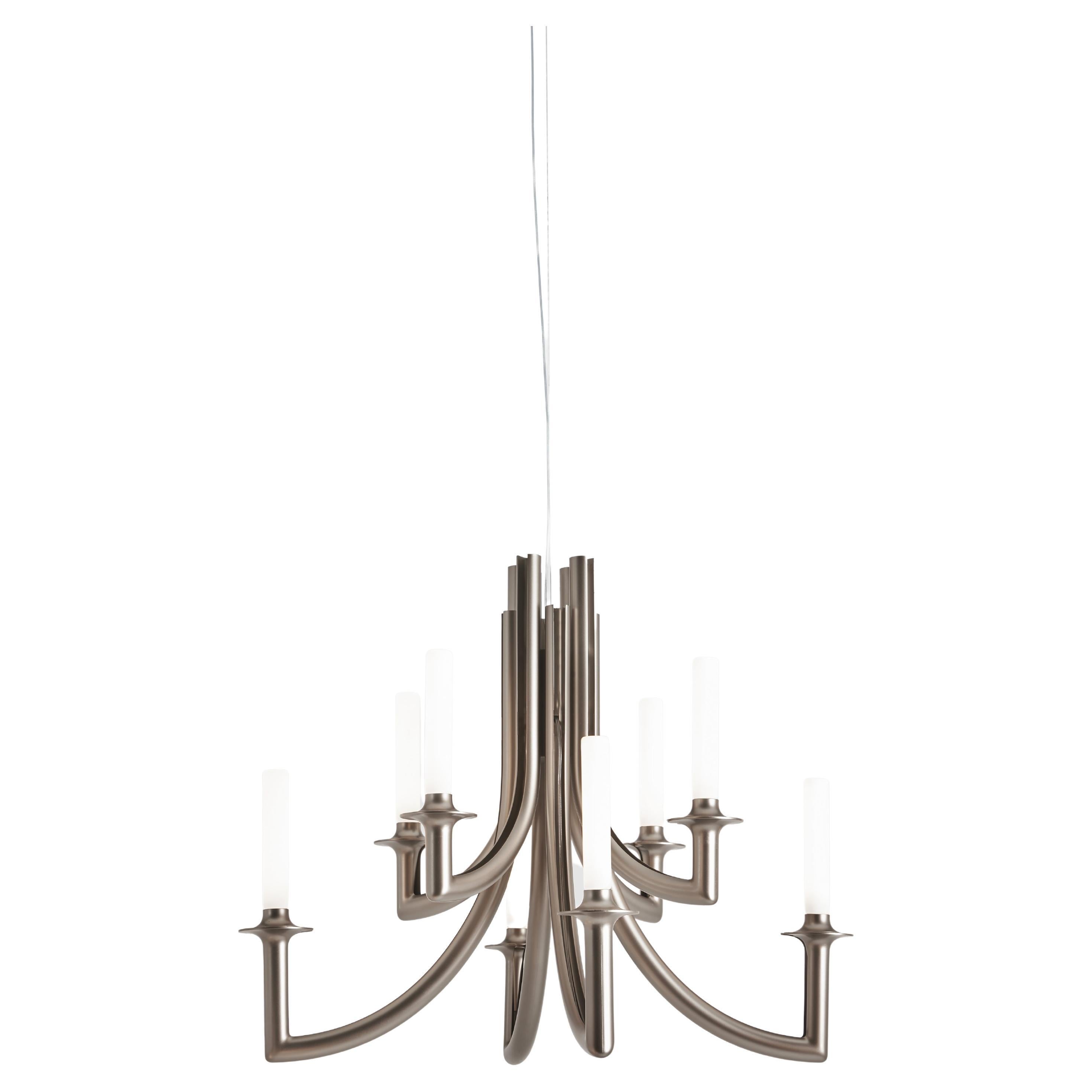 Lampe à suspension Khan en bronze mat de Philippe Starck en vente