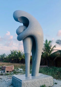 A Soul Consoled, Khang Pham-New, monumental, granite sculpture, mother and child