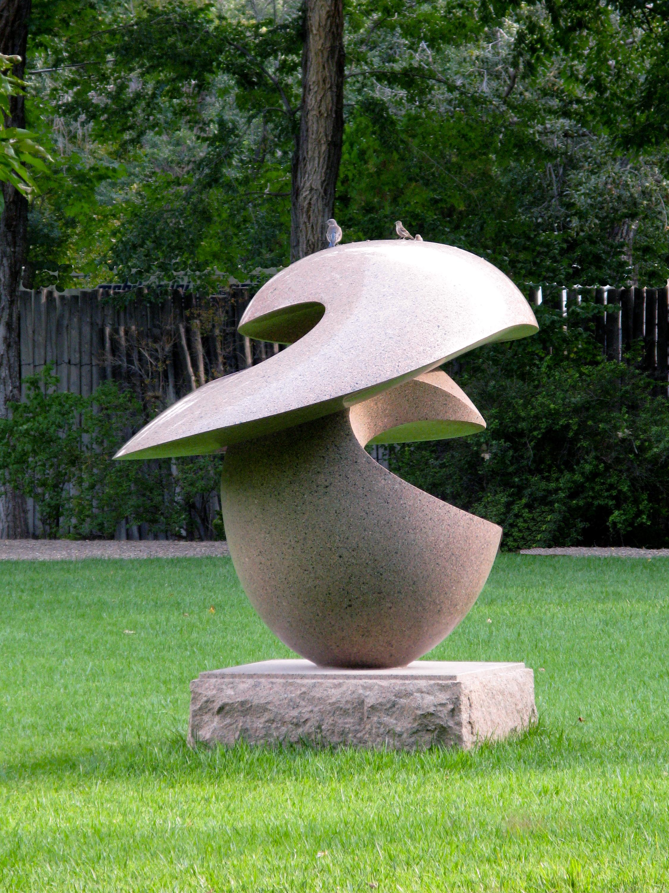 Cosmos, by Khang Pham-New, polished, granite, abstract, sculpture,  outdoor 