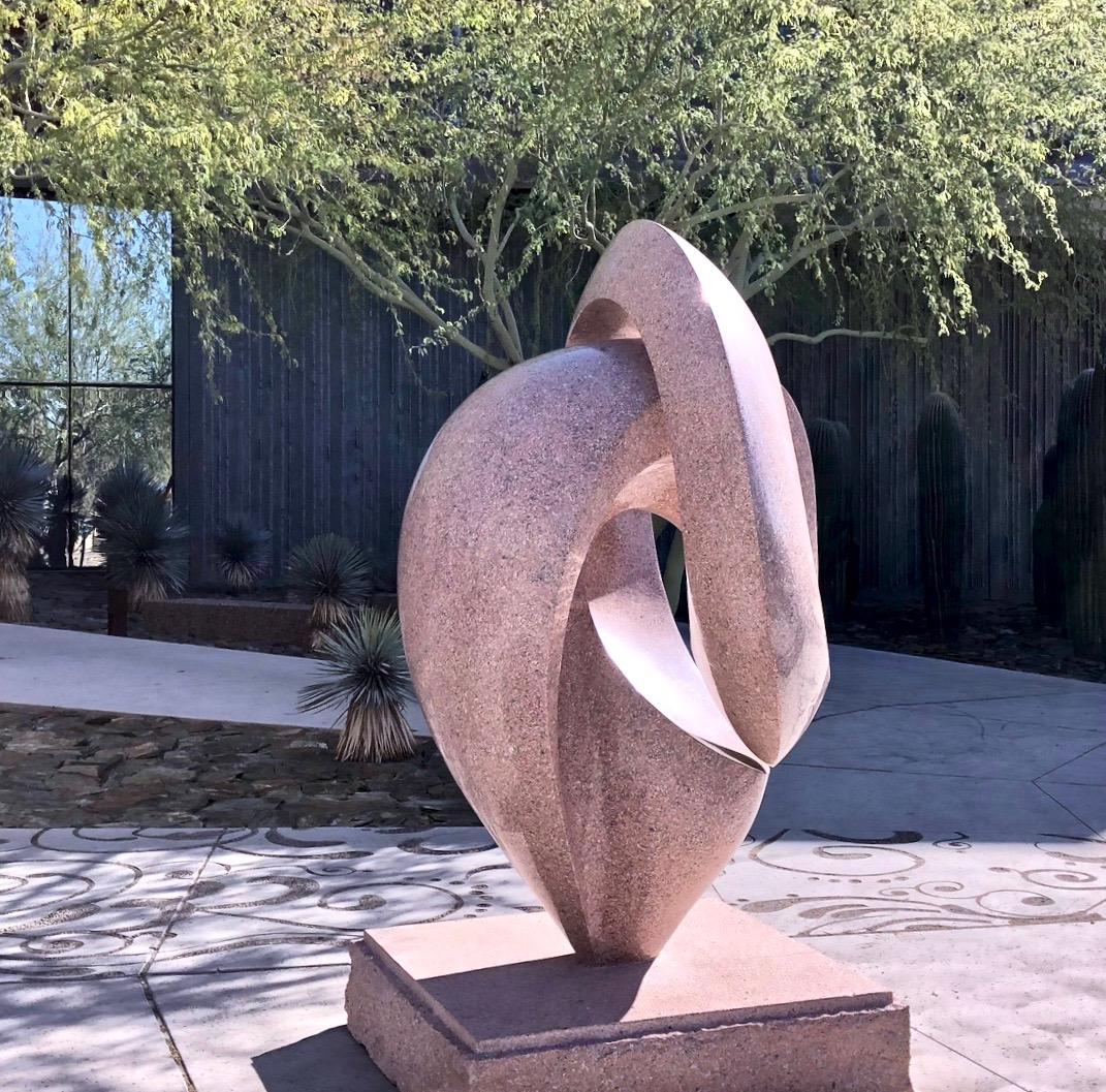 Curvilinearity, monumental granite abstract sculpture Khang Pham-New outdoor For Sale 10