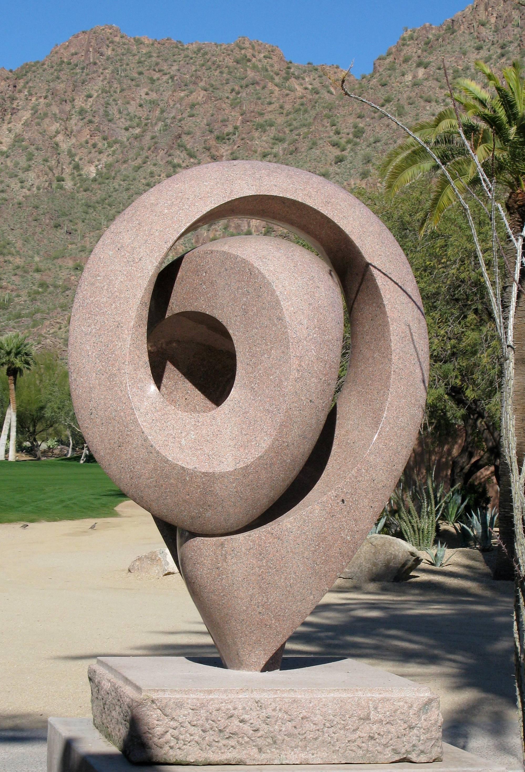 Curvilinearity, monumental granite abstract sculpture Khang Pham-New outdoor For Sale 2