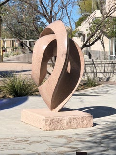 Curvilinearity, monumental granite abstract sculpture Khang Pham-New outdoor