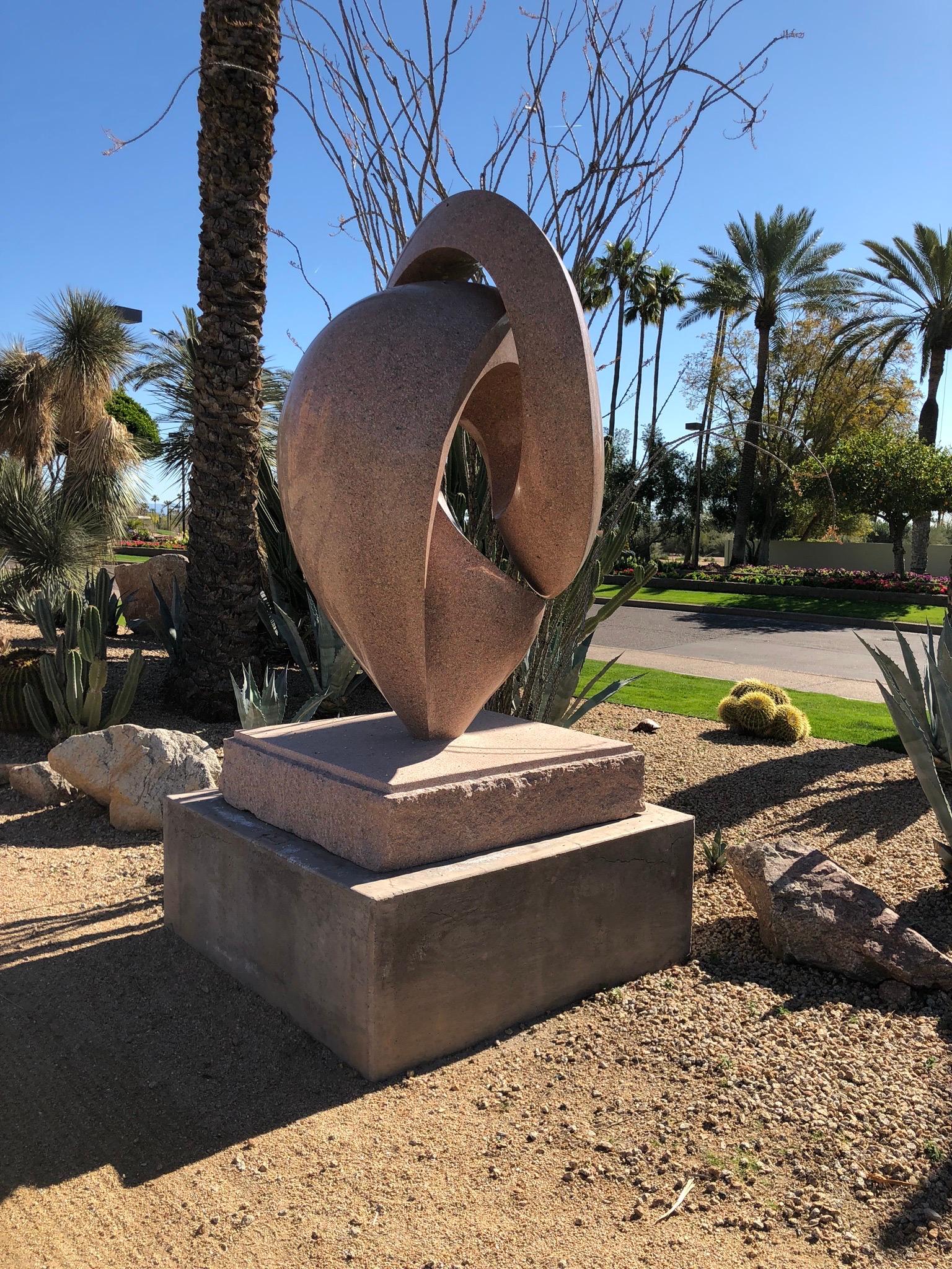 Curvilinearity, monumental granite abstract sculpture Khang Pham-New outdoor For Sale 6