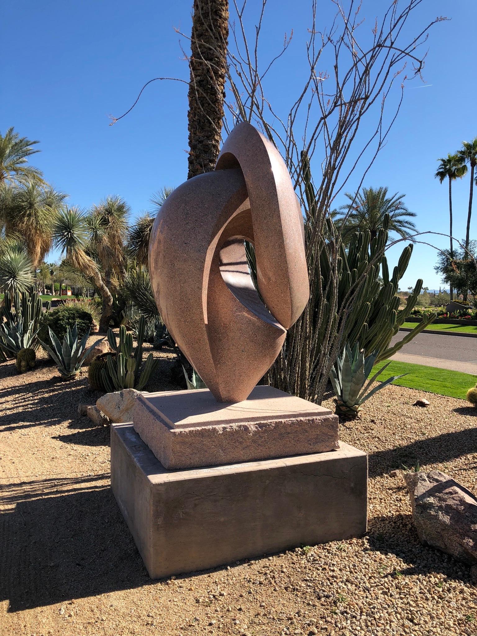 Curvilinearity, monumental granite abstract sculpture Khang Pham-New outdoor For Sale 8