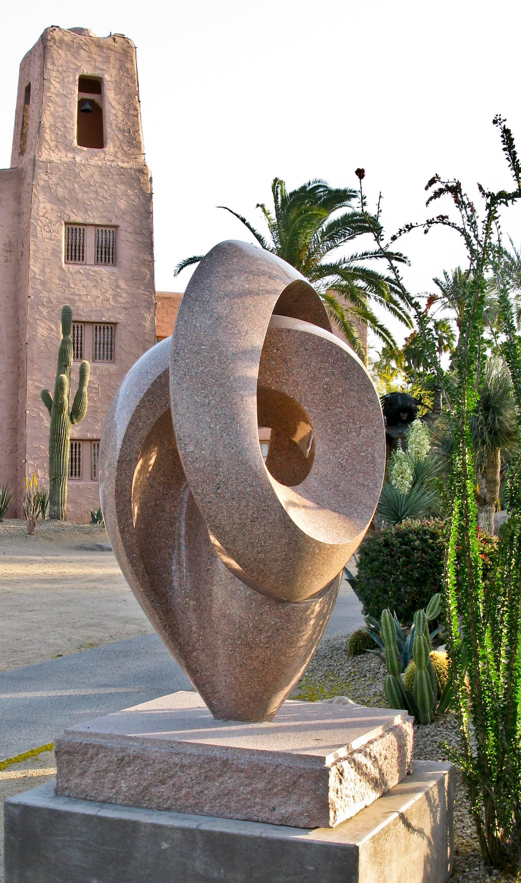 Curvilinearity, monumental granite abstract sculpture Khang Pham-New outdoor For Sale 1