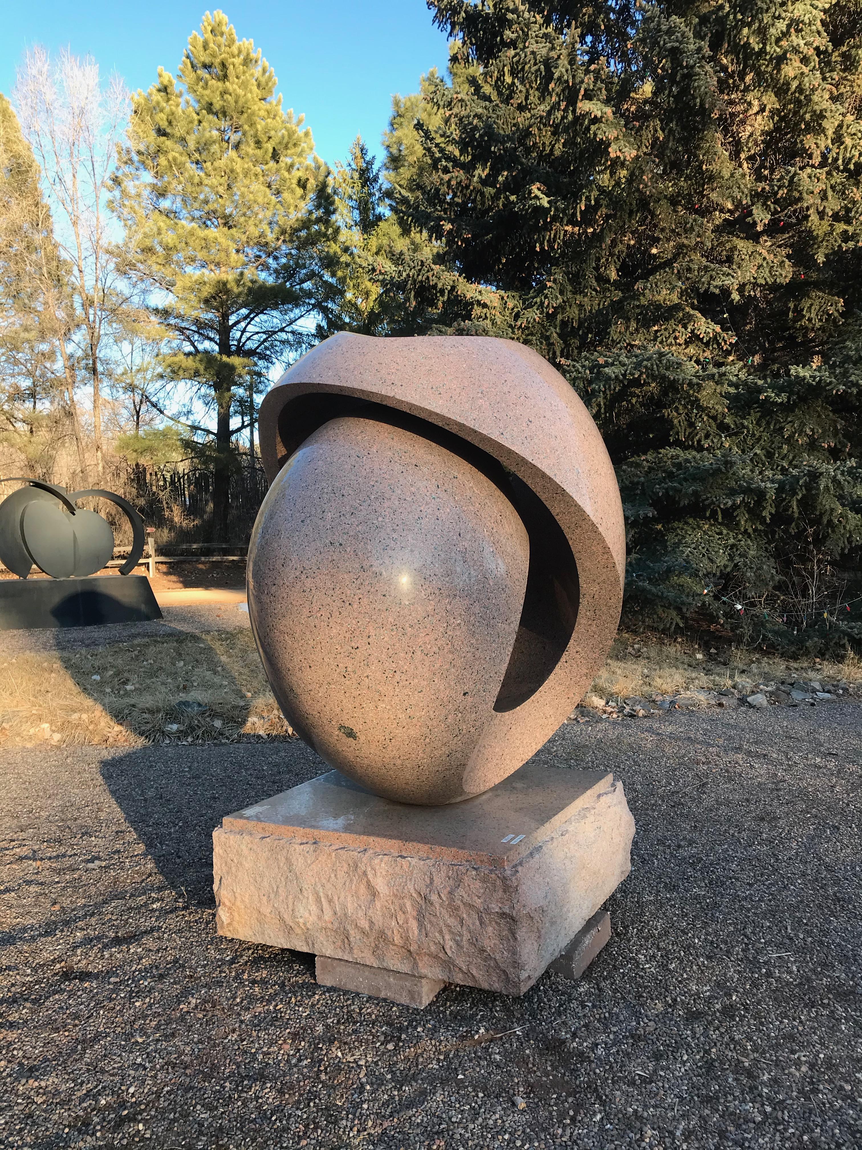 Embraced, Khang Pham-New, granite, abstract, folded, sculpture, outdoor, indoor For Sale 9