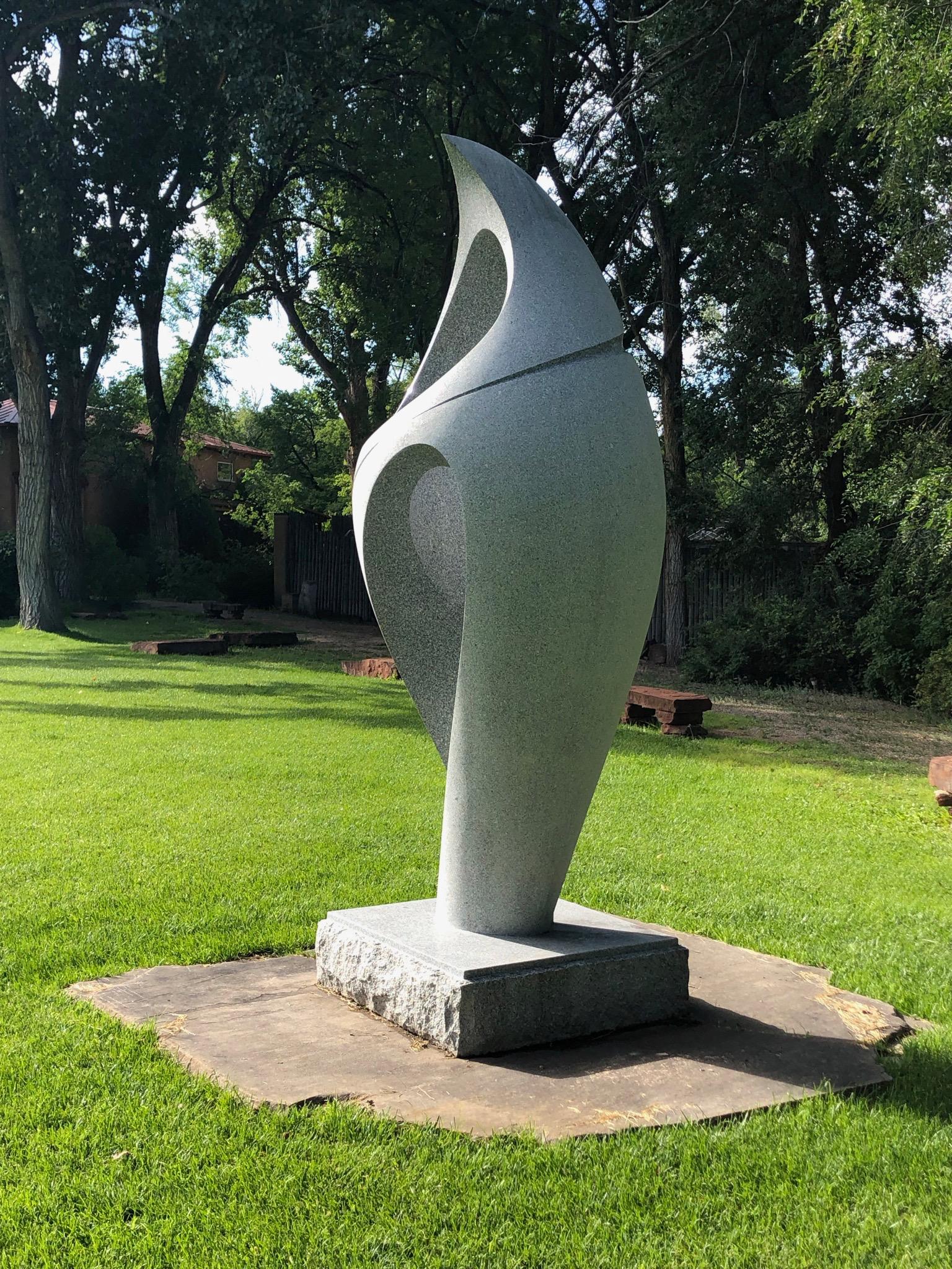 Silhouette Embraced, by Khang Pham-New monumental abstract granite sculpture  2
