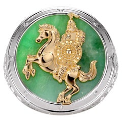 Khan's Dominion 18k Gold Ring, Siberian Jade