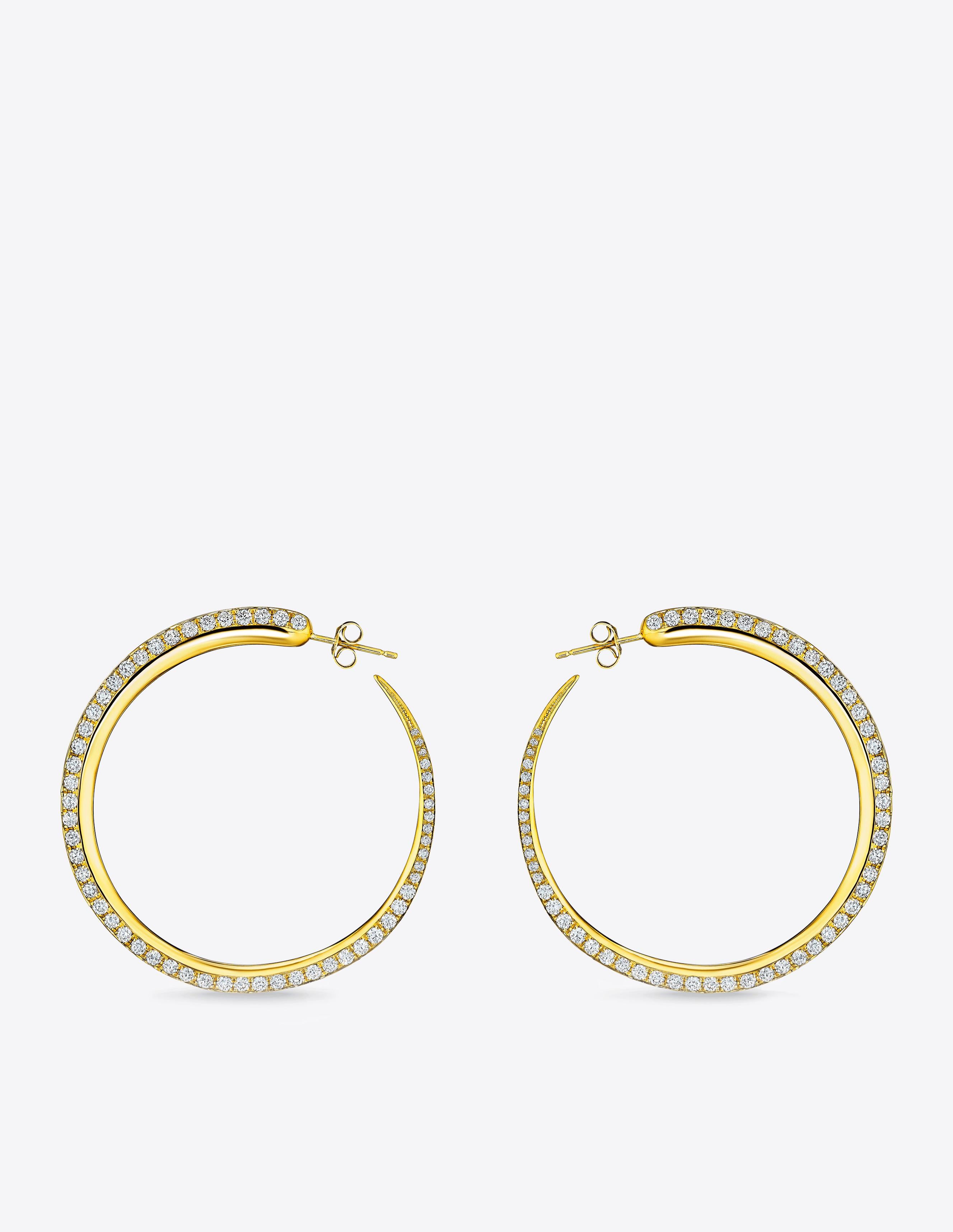 KHIRY Signature Khartoum Silhouette Hoops inspired by long horned cattle and set with Diamonds for added sparkle. 2 inch drop with butterfly fastening for pierced ears.


This item is produced made-to-order and has a 3-6 week production lead time. 