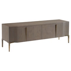 Khepera Console/Credenza in Eucalyptus Dark Grey, Light Bronze Legs