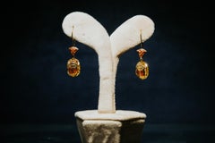 Khepri Coral Droplets Earrings Gold