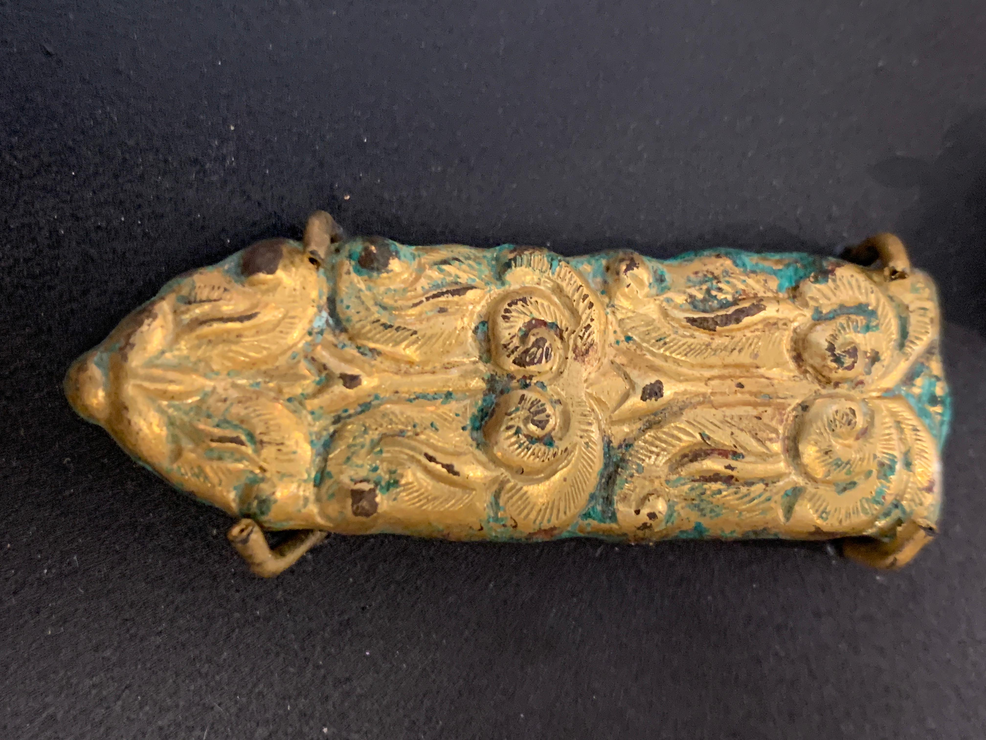 Trappes de cheval en or de la dynastie Khitan Liao, 10e-11e siècle, Chine État moyen - En vente à Austin, TX