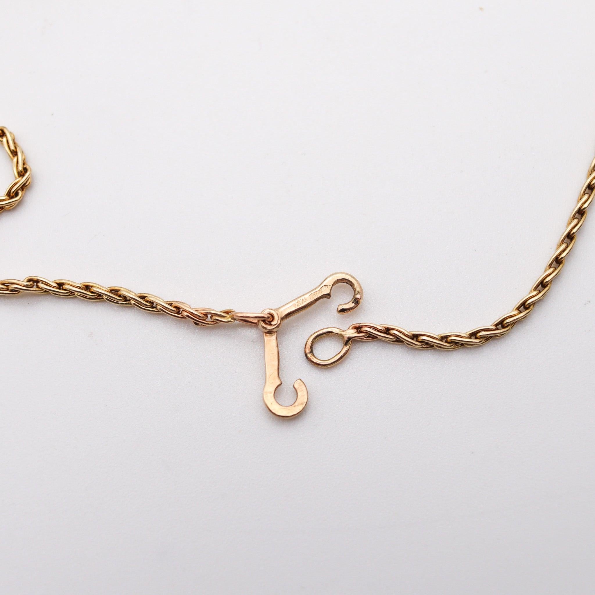 KHLEBNIKOV Necklace In 14Kt Gold Silver With 118.91 Ctw Aquamarines & Diamonds For Sale 4