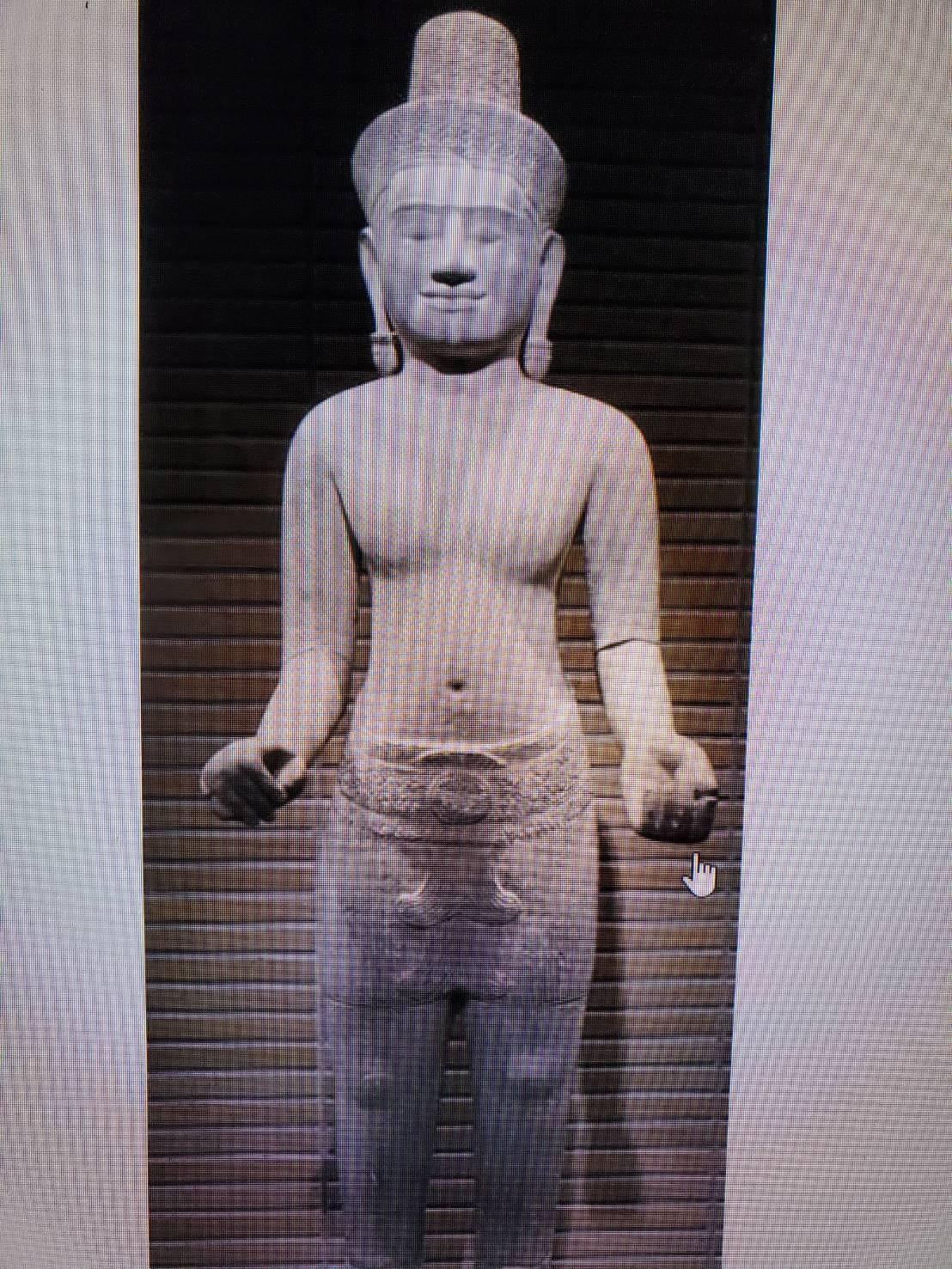 Khmer Antique Stone Buddha Head/14th-15th Century/Stone Buddha/Cambodia/Thailand 10