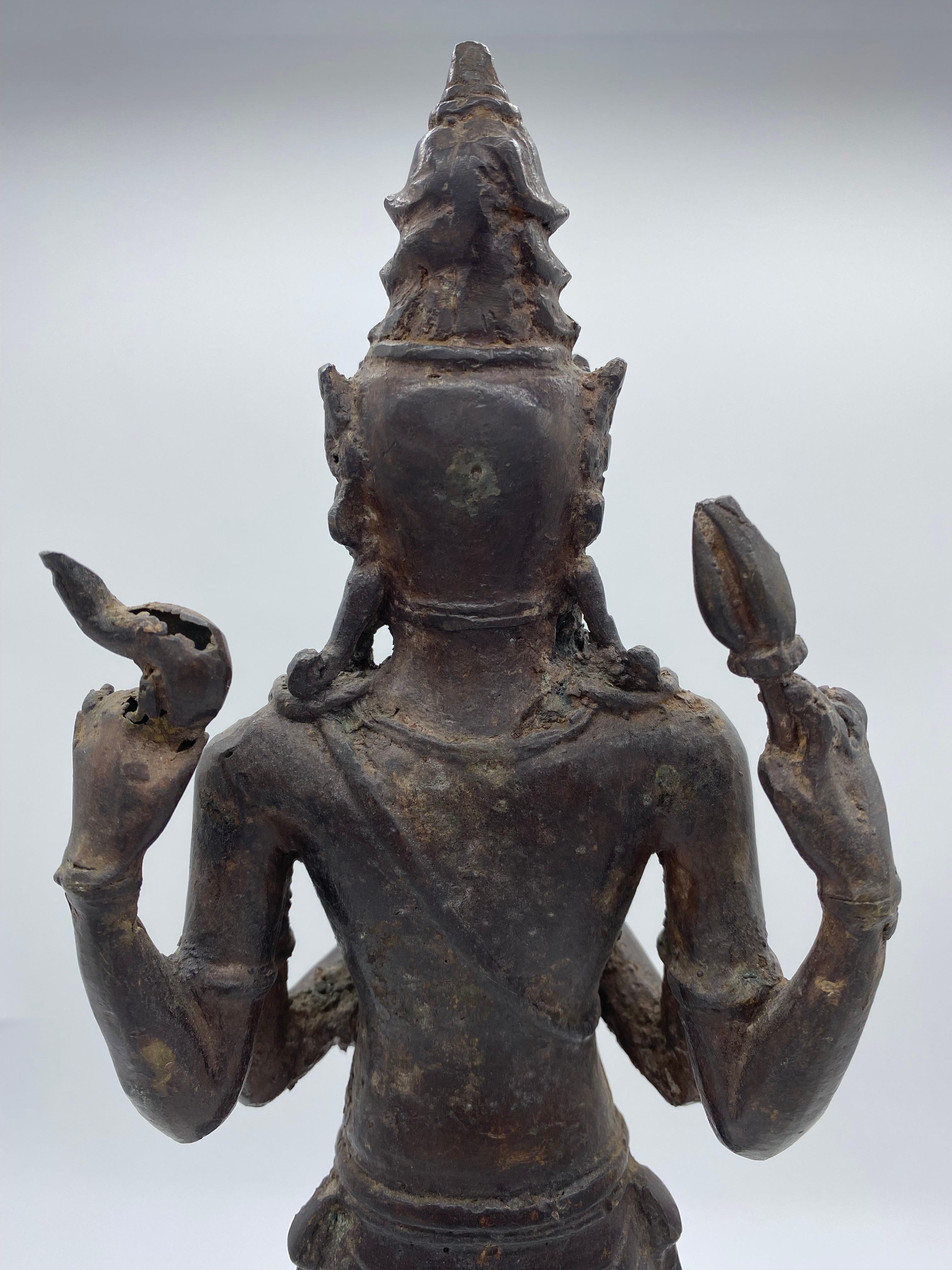 Khmer Art Divinity Statue Cambodia Early 20th Century 7